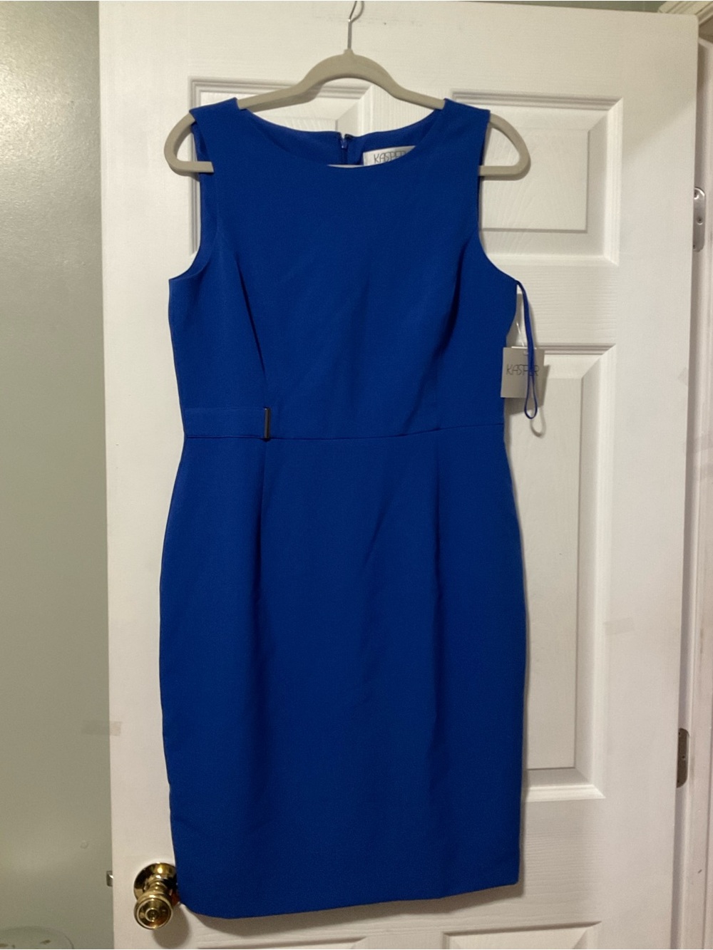 Kasper Cobalt Blue Sleeveless Sheath Dress
